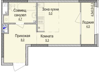 Продается 1-комнатная квартира, 29.8 м2, Удмуртия, Союзная улица, 163Ак1