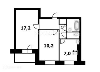 Продам 2-ком. квартиру, 43.3 м2, Новосибирск, Широкая улица, 133/1