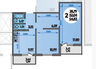 Продаю 2-ком. квартиру, 56 м2, Анапа, улица Ленина, 245, ЖК Горгиппия Морская