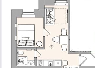1-ком. квартира на продажу, 27.3 м2, Москва, Смоленская-Сенная площадь, 27с1, метро Смоленская