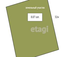 Продажа земельного участка, 8.1 сот., село Солнечное, Крутая улица, 7
