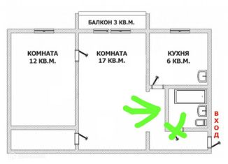 Продажа двухкомнатной квартиры, 41.4 м2, Екатеринбург, улица Фурманова, 114, улица Фурманова