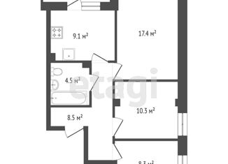 Продаю 3-ком. квартиру, 58.4 м2, Красноярский край, улица Александра Матросова, 32