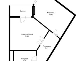 Продается 1-ком. квартира, 49.5 м2, Краснодар, улица Дзержинского, 95, ЖК Аврора