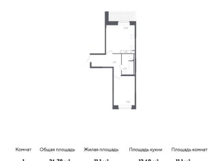 Продается 1-комнатная квартира, 36.79 м2, Санкт-Петербург, Гудиловская улица, 6к1, ЖК Живи в Рыбацком