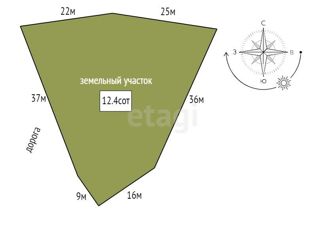 Продам участок, 12.4 сот., поселок Первомайское