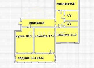 Продажа 3-ком. квартиры, 65 м2, Санкт-Петербург, метро Комендантский проспект, Долгоозёрная улица, 1