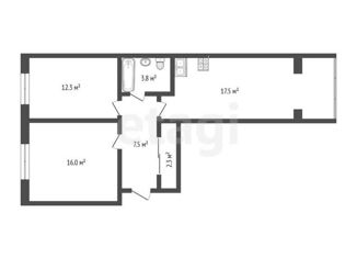 Продаю 2-комнатную квартиру, 61.5 м2, Тюмень, улица Фармана Салманова, 16, ЖК Интеллект Квартал