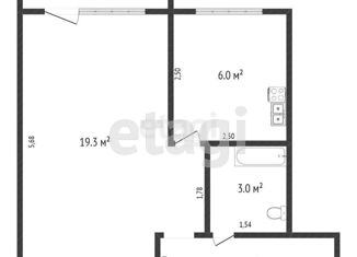 Продается 1-ком. квартира, 32.7 м2, Республика Башкортостан, улица Ленина, 57