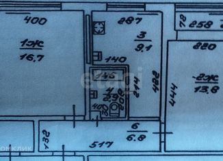 Продается двухкомнатная квартира, 52.1 м2, Калининград, Ленинградский район, улица Фрунзе, 54