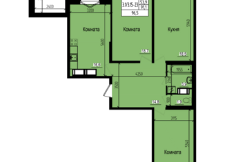 Продается 3-ком. квартира, 96.5 м2, посёлок Парголово, Ольгинская дорога, 3/20, ЖК Прагма Сити