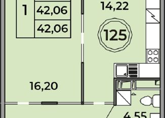 Продажа 1-комнатной квартиры, 42.2 м2, посёлок Шушары, Образцовая улица, 8к2, ЖК Образцовый квартал 7