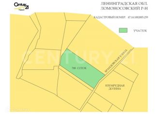 Продажа участка, 700 сот., деревня Оржицы, Центральный проспект