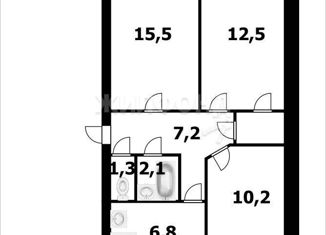 Продается трехкомнатная квартира, 57.2 м2, Новосибирская область, Курганская улица, 26