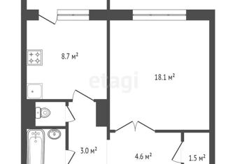 Продам 1-комнатную квартиру, 31.9 м2, Красноярск, улица Красной Армии, 121, Октябрьский район