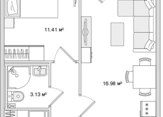 Продажа 1-ком. квартиры, 40.49 м2, Санкт-Петербург, Белоостровская улица, 10к1, метро Лесная