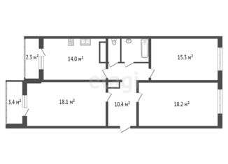 Продажа 3-ком. квартиры, 81 м2, Санкт-Петербург, Красносельский район, проспект Героев, 26к2