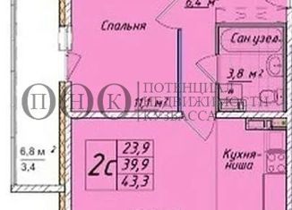 Продаю двухкомнатную квартиру, 41 м2, Кемерово, ЖК Кемерово-Сити, 1-я Заречная улица, 9к1