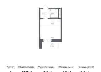 Продам квартиру студию, 24.29 м2, Колпино, ЖК Новое Колпино, жилой комплекс Новое Колпино, к34