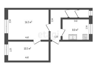 Продам 2-ком. квартиру, 42.4 м2, поселок Студенец, Лесная улица, 1А
