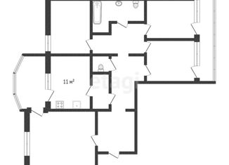 Продам четырехкомнатную квартиру, 131.5 м2, Санкт-Петербург, улица Щербакова, 29к2, улица Щербакова