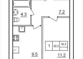 Продается однокомнатная квартира, 32.2 м2, Самара, ЖК Куйбышев, Демократическая улица, 148