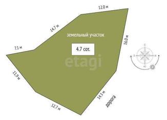 Продаю участок, 12.95 сот., СНТ Водник, Маковая улица