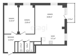 Продаю 2-комнатную квартиру, 70.7 м2, Красноярск, Дудинская улица, 2Д, ЖК Уютный Дом на Дудинской