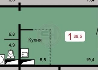 Однокомнатная квартира на продажу, 38.5 м2, Красноярск, Апрельская улица, 5Л, ЖК Мичурино