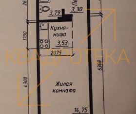 Продаю квартиру студию, 25 м2, Новосибирск, Ленинский район, улица Забалуева, 9