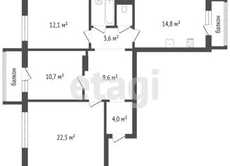 Продаю 3-комнатную квартиру, 78.2 м2, Красноярск, улица Алексеева, 22