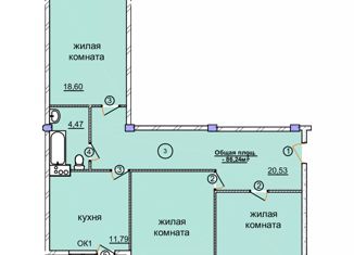 Продам 3-комнатную квартиру, 89.52 м2, Семёнов, Спортивная улица, 82