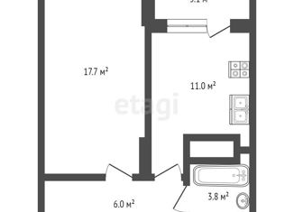 Продажа однокомнатной квартиры, 40.1 м2, Самарская область, проспект Карла Маркса, 242