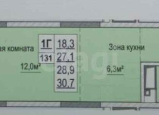 Продам 1-комнатную квартиру, 30.7 м2, Ижевск, улица 40 лет Победы, 71, ЖК Настроение