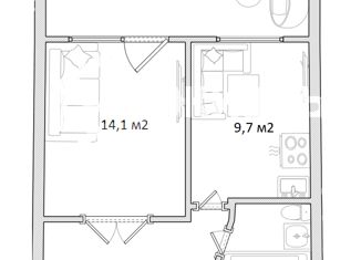 Продам 1-комнатную квартиру, 33.3 м2, Екатеринбург, метро Уралмаш, Совхозная улица, 6