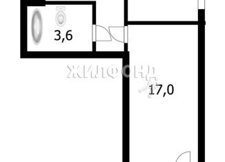 1-комнатная квартира на продажу, 37.2 м2, Новосибирск, ЖК Ключ-Камышенский, Пролетарская улица, 271/4с