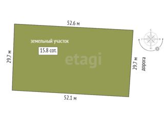 Продается земельный участок, 15.82 сот., садовое товарищество Поляна, Вишнёвая улица, 11