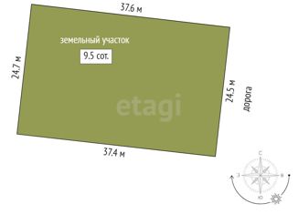 Участок на продажу, 9.5 сот., село Горьковка, Сибирская улица