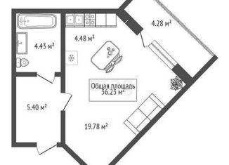 Продаю 1-ком. квартиру, 34.2 м2, Новосибирск, улица Немировича-Данченко, 144/1, ЖК Комета