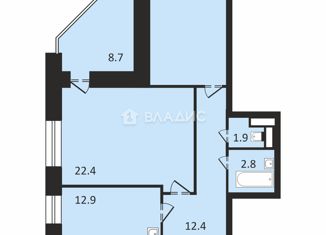 Продам 2-ком. квартиру, 71.6 м2, Санкт-Петербург, улица Дыбенко, 42, улица Дыбенко