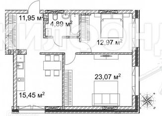 Продаю 3-ком. квартиру, 69 м2, Новосибирск, Большевистская улица, 35, ЖК Инские Холмы