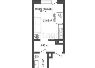 Квартира на продажу студия, 33.2 м2, Новосибирск, Северная улица, 13, Северная улица