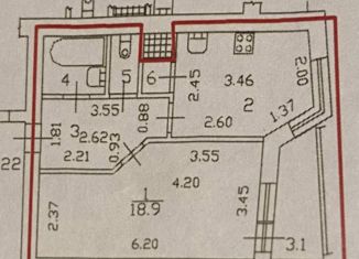 1-комнатная квартира на продажу, 38.3 м2, Санкт-Петербург, Пловдивская улица, 1/10, Пловдивская улица