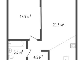 Продажа однокомнатной квартиры, 32.6 м2, Ярославль, Фрунзенский район, улица Лескова, 42