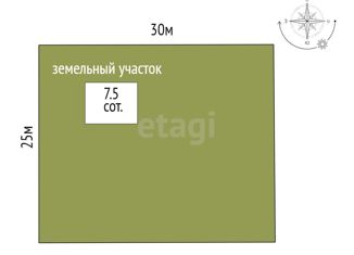 Продаю земельный участок, 7.5 сот., село Яр, Почтовая улица