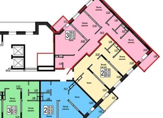 Продается 3-ком. квартира, 87.7 м2, Калуга, улица Белинского, 2А, ЖК Высота