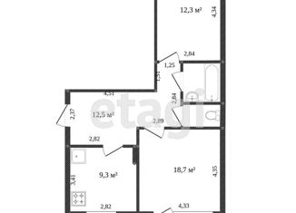 Продаю 2-комнатную квартиру, 57 м2, Тобольск, 4-й микрорайон, 43