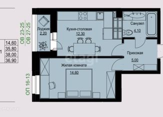 Продаю однокомнатную квартиру, 38 м2, Липецк, Индустриальная улица, 90Б