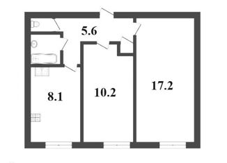Продажа двухкомнатной квартиры, 44.6 м2, Санкт-Петербург, Заневский проспект, 28-30-32