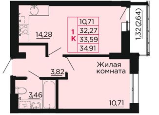 Продается 1-комнатная квартира, 33.6 м2, Ростов-на-Дону, ЖК Новый Горизонт, Тибетская улица, 1В